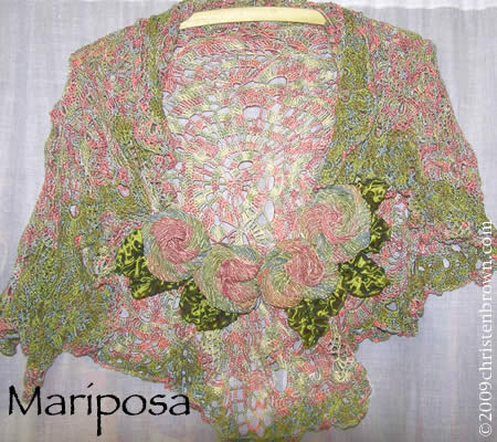 Mariposa- free form crochet shawl