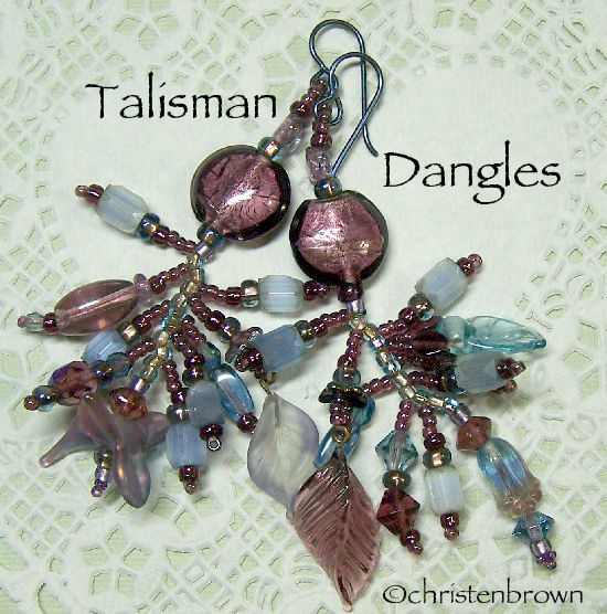 talisman dangle earrings