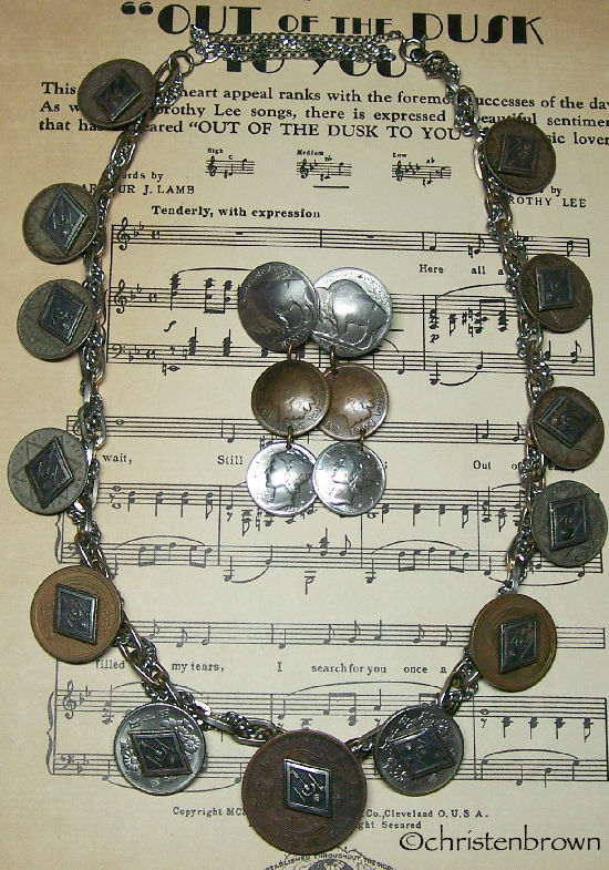 coins and chain